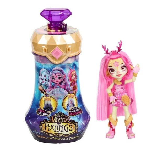 Magic Mixies Pixlings Doll- Deerlee the Deer Pink Diamond - Picture 1 of 5